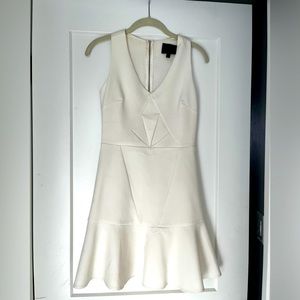 Aryn K White Geometric Dress